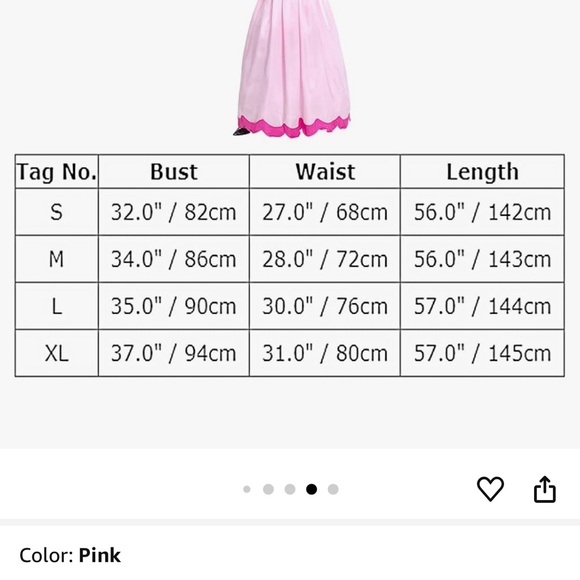 Peach Costume Adult - Picture 2 of 4